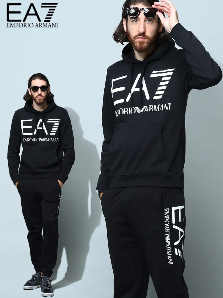 アルマーニ メンズ セットアップ エンポリオアルマーニ EMPORIO ARMANI EA7 ブランド スウェット ロゴ パーカー パンツ EA76LPM52PJFGZ