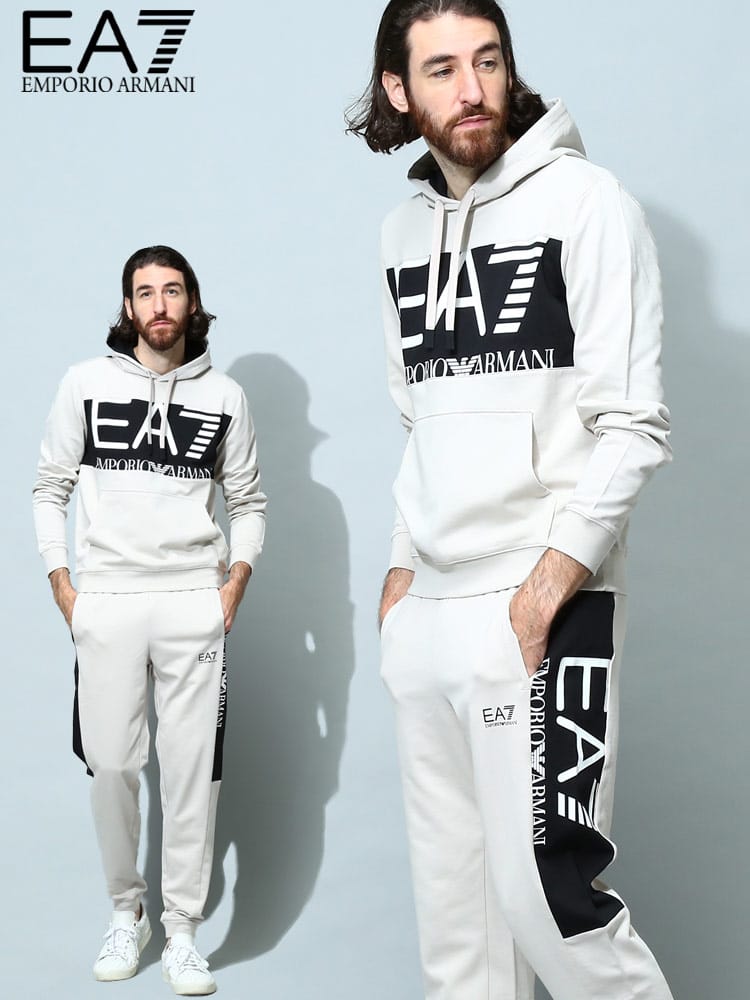 アルマーニ メンズ セットアップ エンポリオアルマーニ EMPORIO ARMANI EA7 ブランド スウェット ロゴ パーカー パンツ EA76LPM52PJFGZ