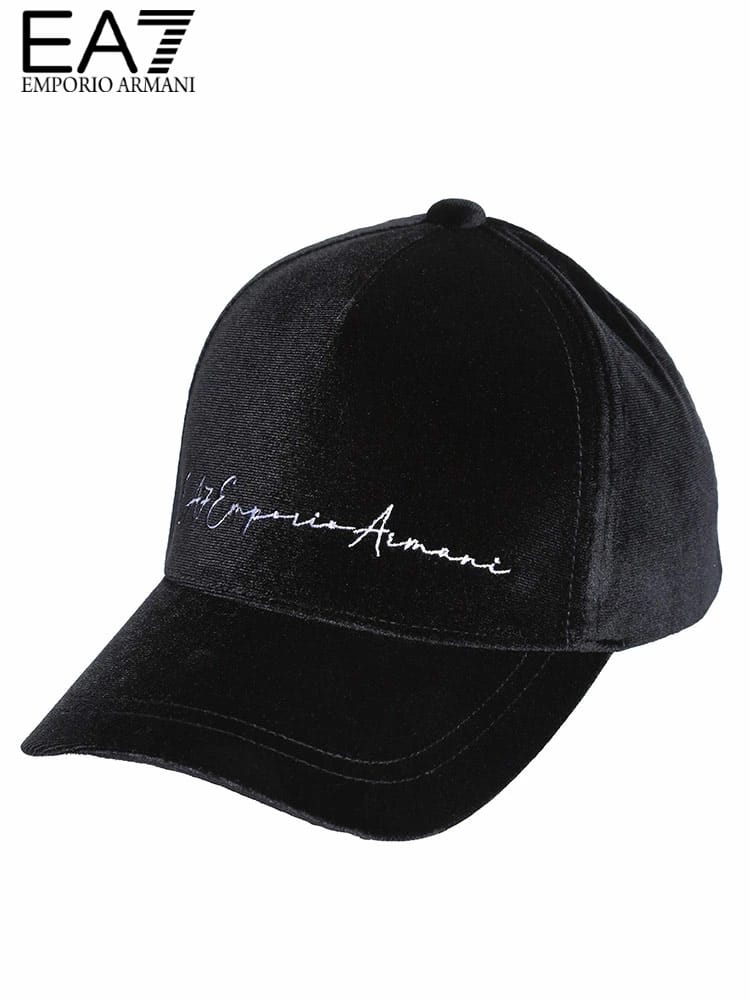 EMPORIO ARMANI EA7 (エンポリオアルマーニ) ベロア ロゴ キャップ EA7L2800482F100 ブランド
