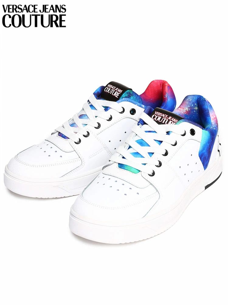ヴェルサーチェ ジーンズクチュール メンズ スニーカー VERSACE JEANS COUTURE ブランド シューズ 靴 レザー ギャラクシー プリント VC73YA3SJ6ZP147