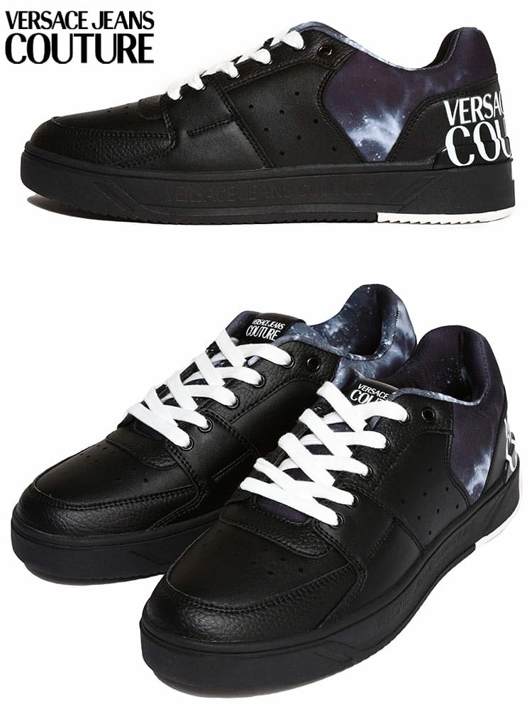 ヴェルサーチェ ジーンズクチュール メンズ スニーカー VERSACE JEANS COUTURE ブランド シューズ 靴 レザー ギャラクシー プリント VC73YA3SJ6ZP147