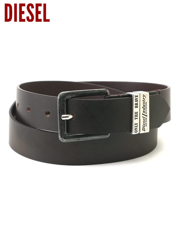 DIESEL (ディーゼル) レザー ピンバックル ベルト B-GUARANTEE-A DSX08532PR227