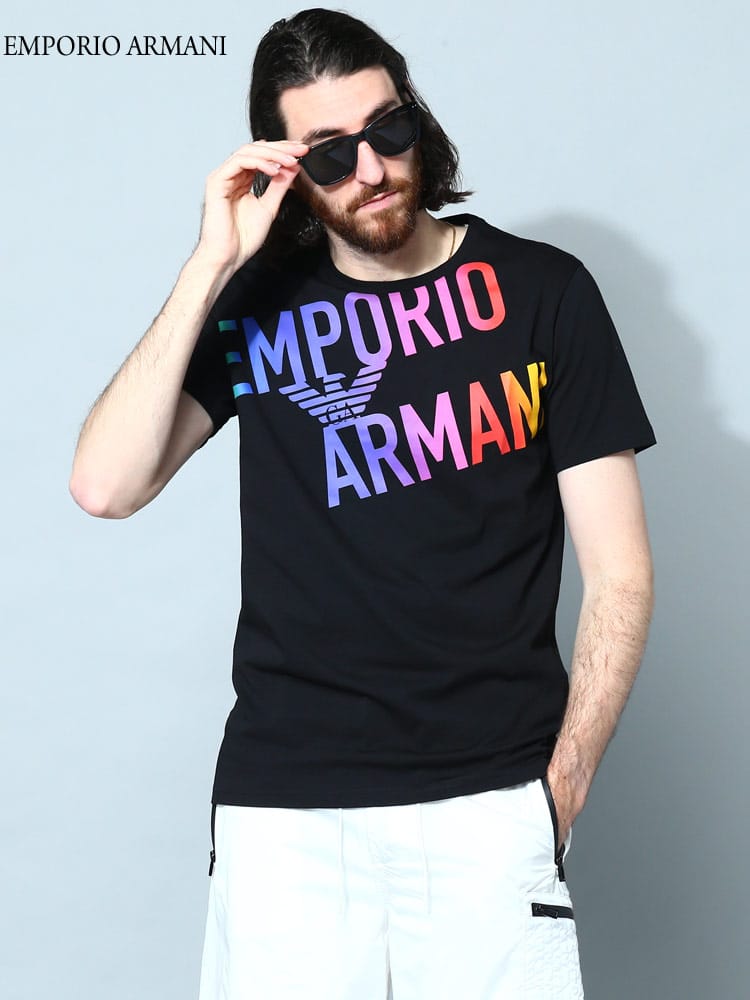 EMPORIO ARMANI (エンポリオアルマーニ) フロントロゴ クルーネック 半袖 アンダーTシャツ EAS2118183R476 ブランド