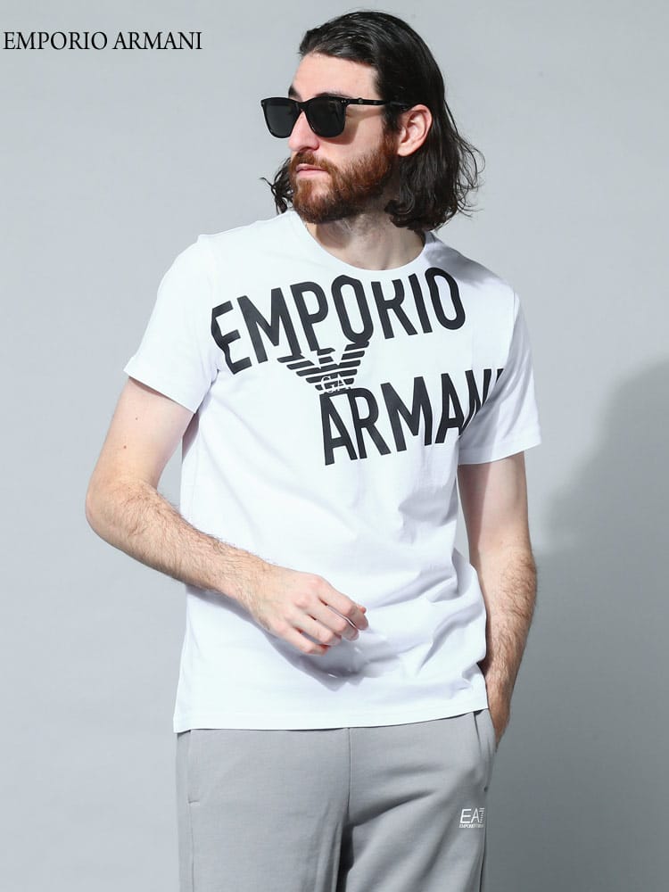 EMPORIO ARMANI (エンポリオアルマーニ) フロントロゴ クルーネック 半袖 アンダーTシャツ EAS2118183R476