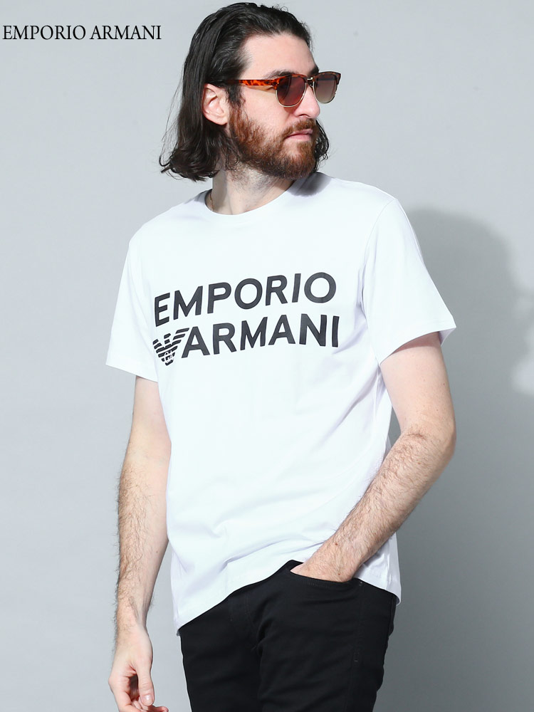 EMPORIO ARMANI (エンポリオアルマーニ) ロゴプリント クルーネック