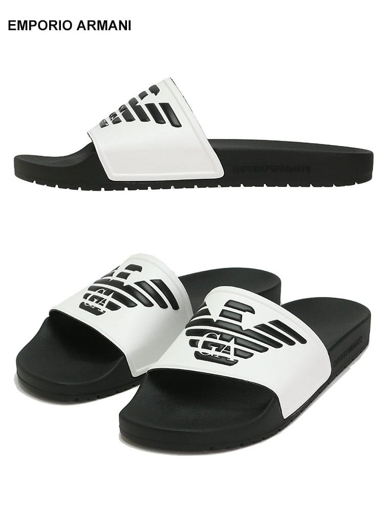 EMPORIO ARMANI (エンポリオアルマーニ) イーグルロゴ スライドサンダル EASXVPS04XN747 ブランド