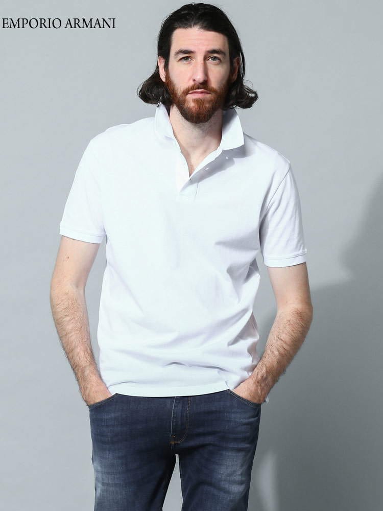 EMPORIO ARMANI (エンポリオアルマーニ) バックネックロゴ 半袖 ポロシャツ EA3R1FG41JTKZ ブランド