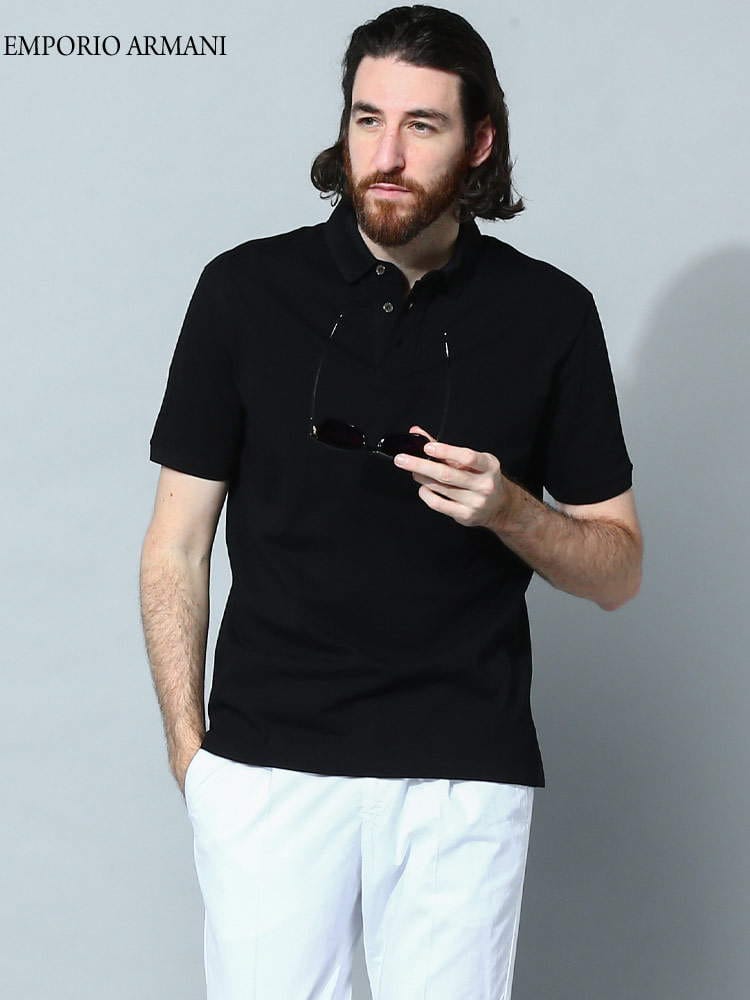 EMPORIO ARMANI (エンポリオアルマーニ) バックネックロゴ 半袖 ポロシャツ EA3R1FG41JTKZ