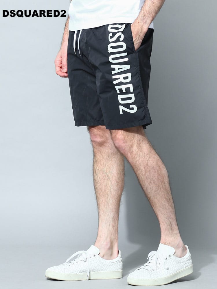 DSQUARED2 (ディースクエアード) サイドロゴ ナイロン 水陸両用 ショーツ D2D7BM1482 ブランド