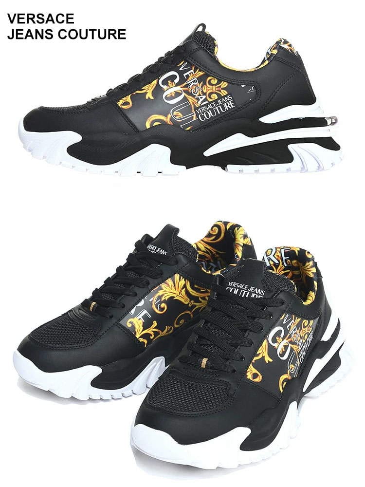 VERSACE JEANS COUTURE (ヴェルサーチェ ジーンズ クチュール) トレイル トレック ロゴ クチュール スニーカー VC74YA3SI9ZP261