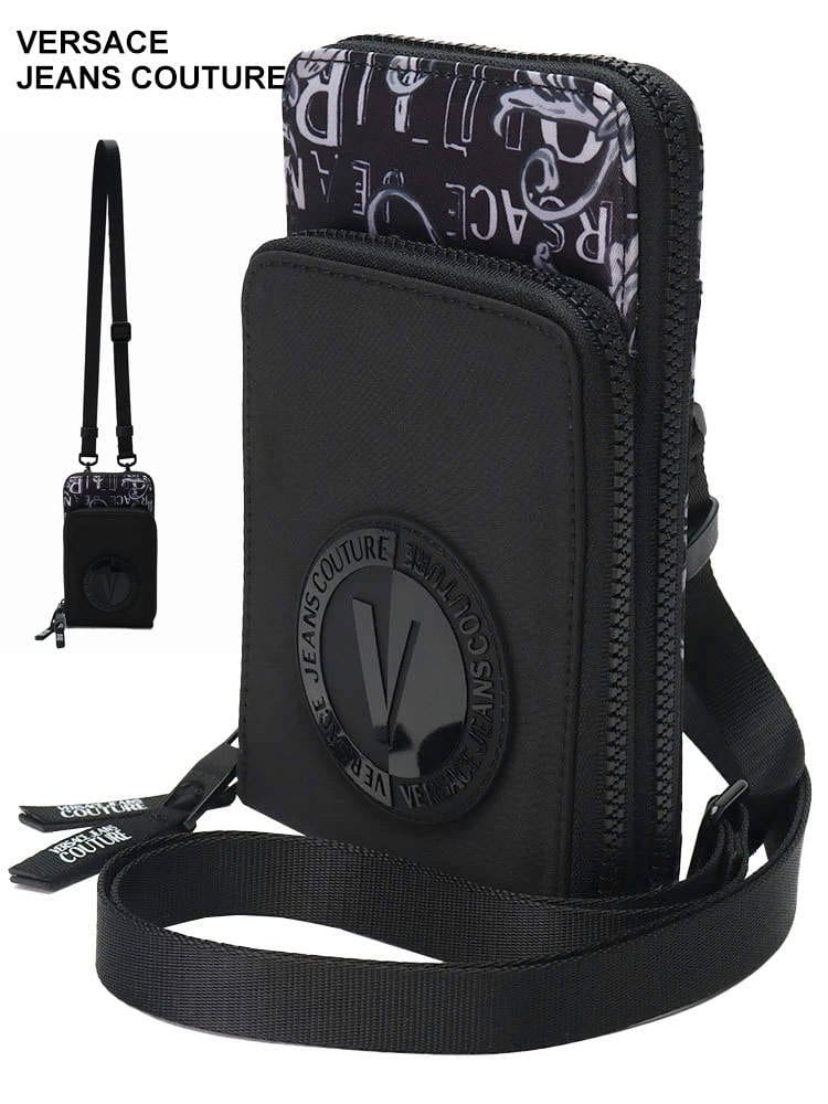 VERSACE JEANS COUTURE (ヴェルサーチェ ジーンズ クチュール) プリント ロゴ クロスボディバッグ VC74YA4B78ZS588 ブランド