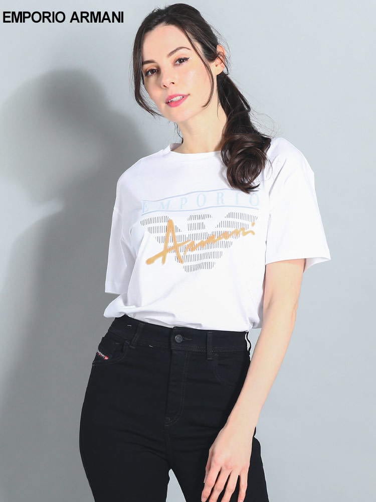 EMPORIO ARMANI (エンポリオアルマーニ) イーグルロゴ クルーネック 半袖 Tシャツ EAL3R2T7Z2JQ4Z