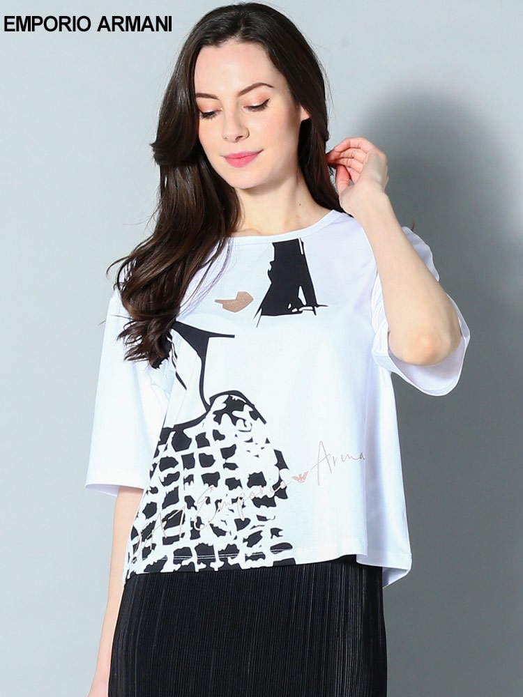 EMPORIO ARMANI EA7 (エンポリオアルマーニ) プリント クルーネック 半袖 Tシャツ EA7L3RTT42TJLWZ