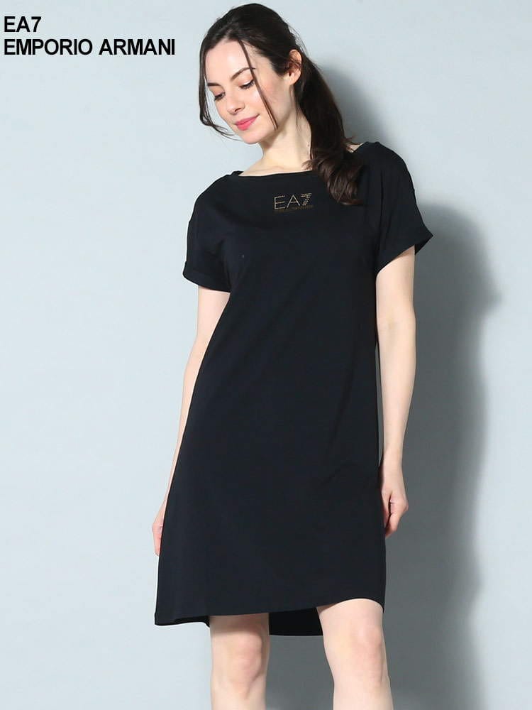 EMPORIO ARMANI EA7 (エンポリオアルマーニ) ロゴ クルーネック ロールアップ ロング Tシャツ EA7L3RTA55TJDQZ