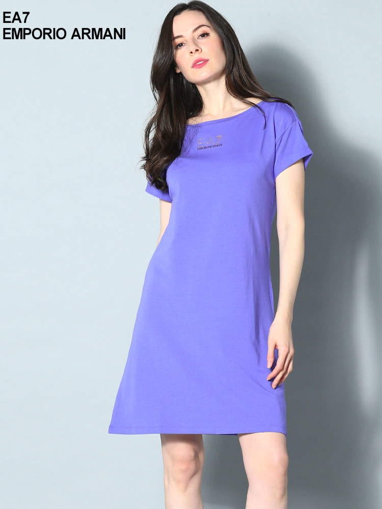 EMPORIO ARMANI EA7 (エンポリオアルマーニ) ロゴ クルーネック ロールアップ ロング Tシャツ EA7L3RTA55TJDQZ