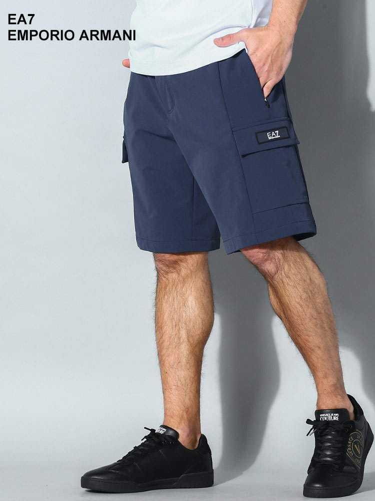 【オンラインストア限定】 EMPORIO ARMANI EA7 (エンポリオ アルマーニ) ポケット ジップフライ ゴルフ ショートパンツ EA73RPS01PNBWZ ブランド