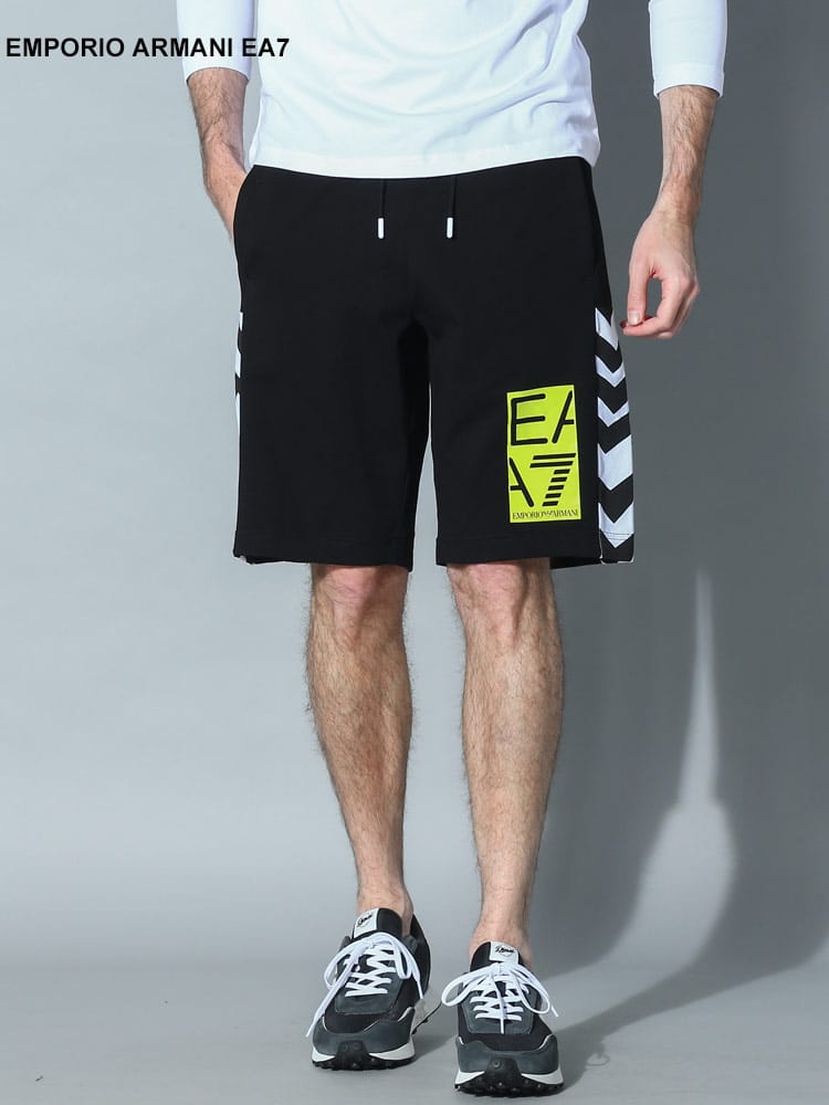 EMPORIO ARMANI EA7 (エンポリオ アルマーニ) サイド切り替え スウェット ショートパンツ EA73RPS62PJ05Z ブランド