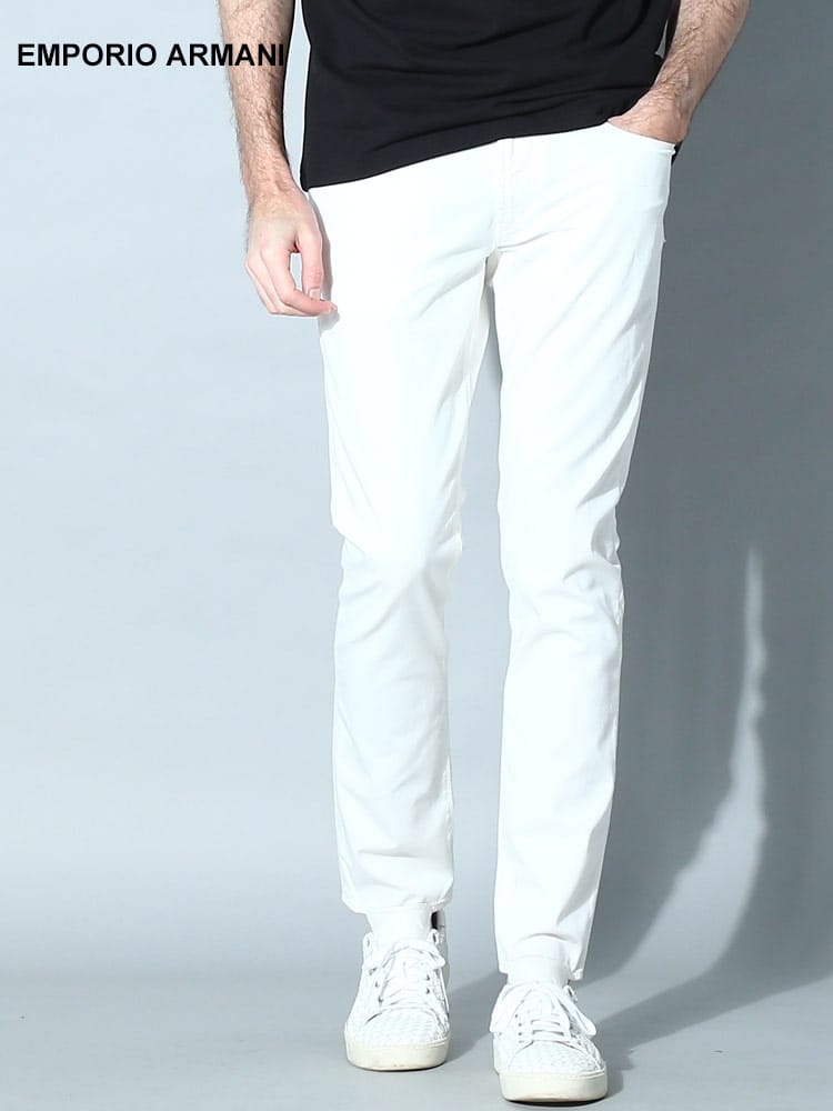 EMPORIO ARMANI (エンポリオアルマーニ) ジップフライ ホワイト ジーンズ EA8N1J061GN0Z ブランド