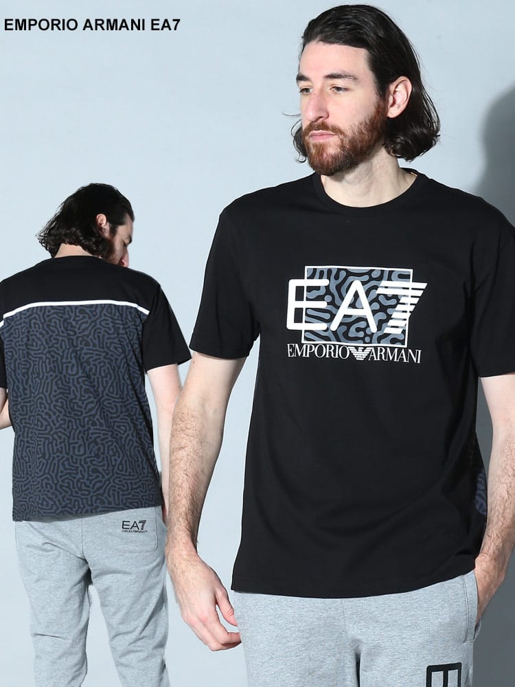 EMPORIO ARMANI EA7 (エンポリオアルマーニ) バック切り替え クルーネック 半袖 Tシャツ EA73RPT01PJ02Z
