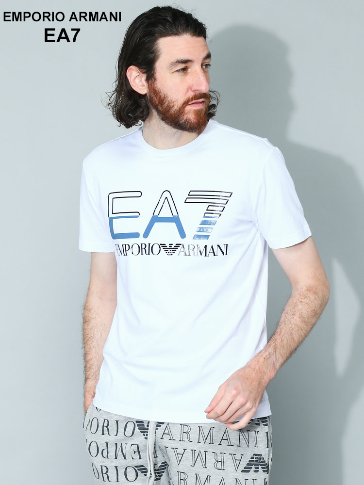 EMPORIO ARMANI EA7 (エンポリオ アルマーニ) フロントロゴ クルーネック 半袖 Tシャツ EA73R【サカゼン公式通販】