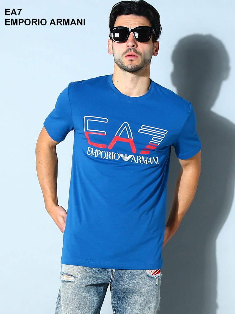 EMPORIO ARMANI EA7 (エンポリオ アルマーニ) フロントロゴ クルーネック 半袖 Tシャツ EA73RPT07PJLBZ