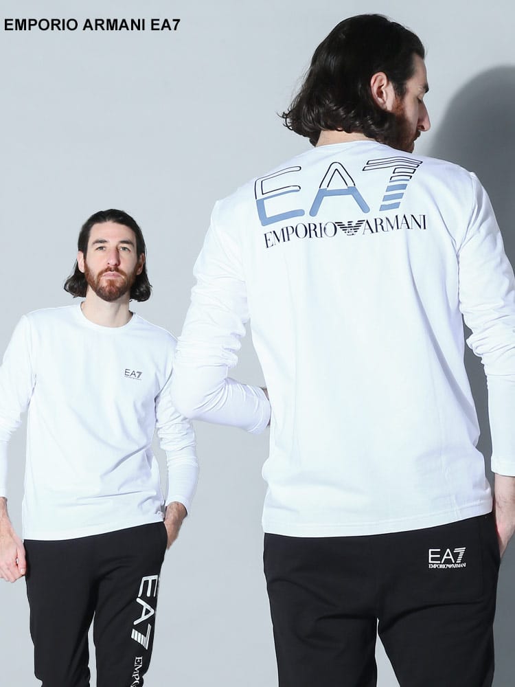EMPORIO ARMANI EA7 (エンポリオアルマーニ) バックロゴ クルーネック 長袖 Tシャツ EA73RPT08PJLBZ ブランド