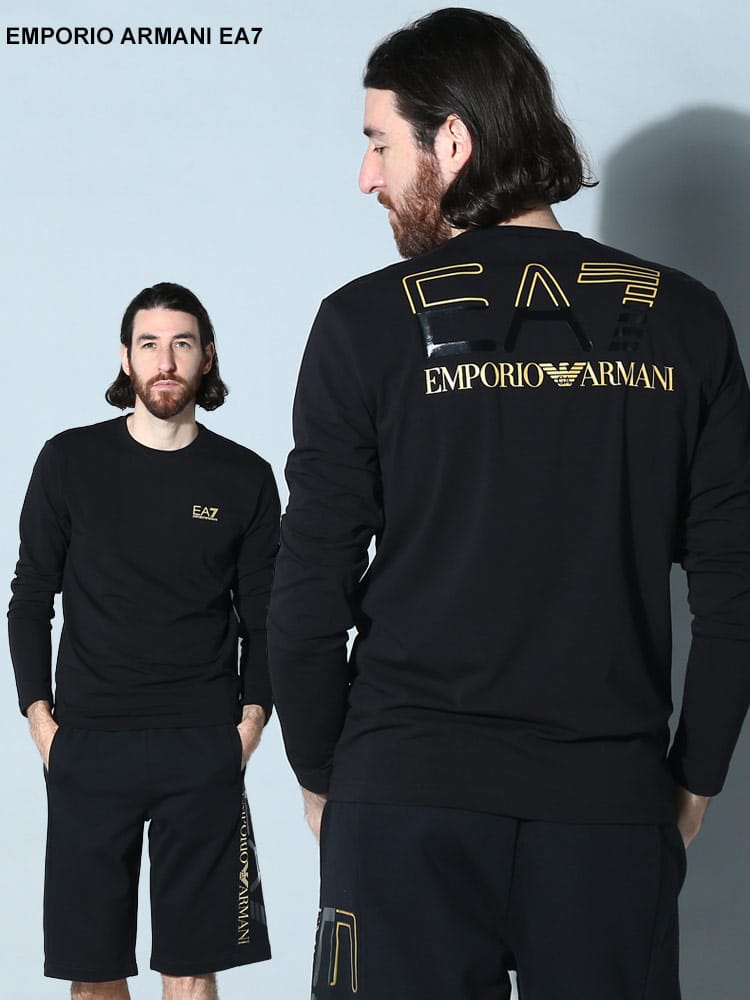 EMPORIO ARMANI EA7 (エンポリオアルマーニ) バックロゴ クルーネック 長袖 Tシャツ EA73RPT08PJLBZ ブランド