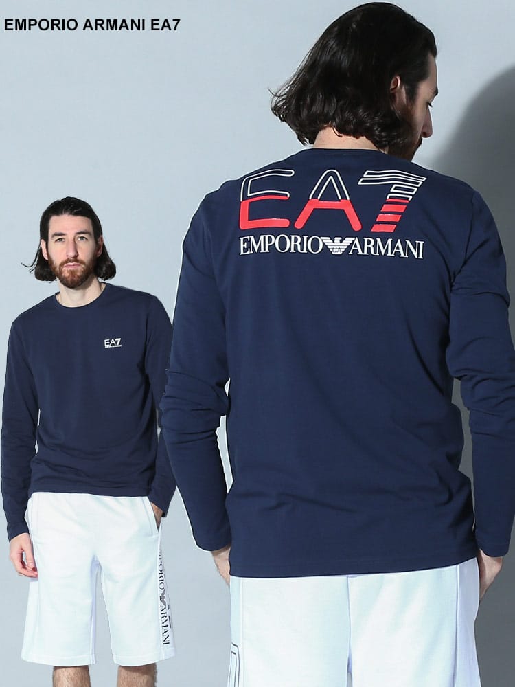 EMPORIO ARMANI EA7 (エンポリオアルマーニ) バックロゴ クルーネック 長袖 Tシャツ EA73RPT08PJLBZ ブランド