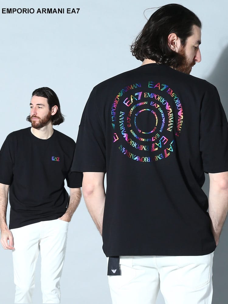 EMPORIO ARMANI EA7 (エンポリオアルマーニ) バックサークルロゴ クルーネック 半袖 Tシャツ EA73RPT12PJLBZ ブランド