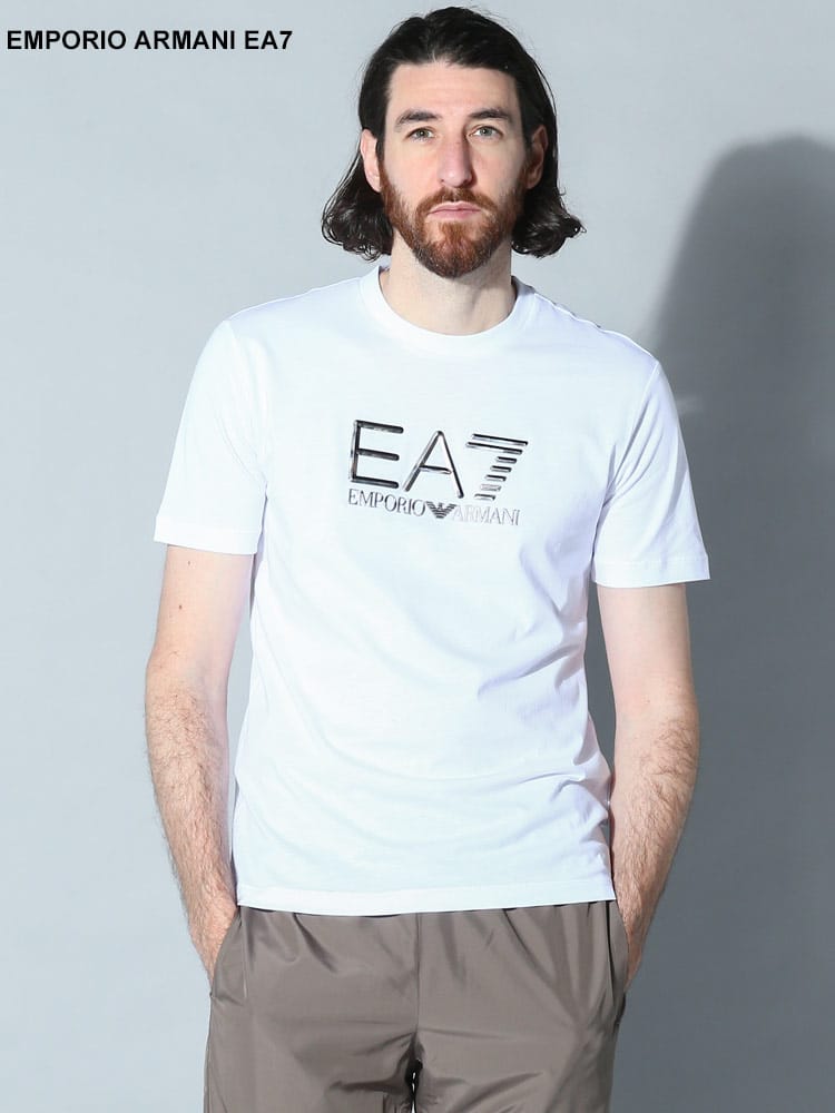 EMPORIO ARMANI EA7 (エンポリオアルマーニ) ラバープリント クルーネック 半袖 Tシャツ EA73RPT71PJM9Z ブランド