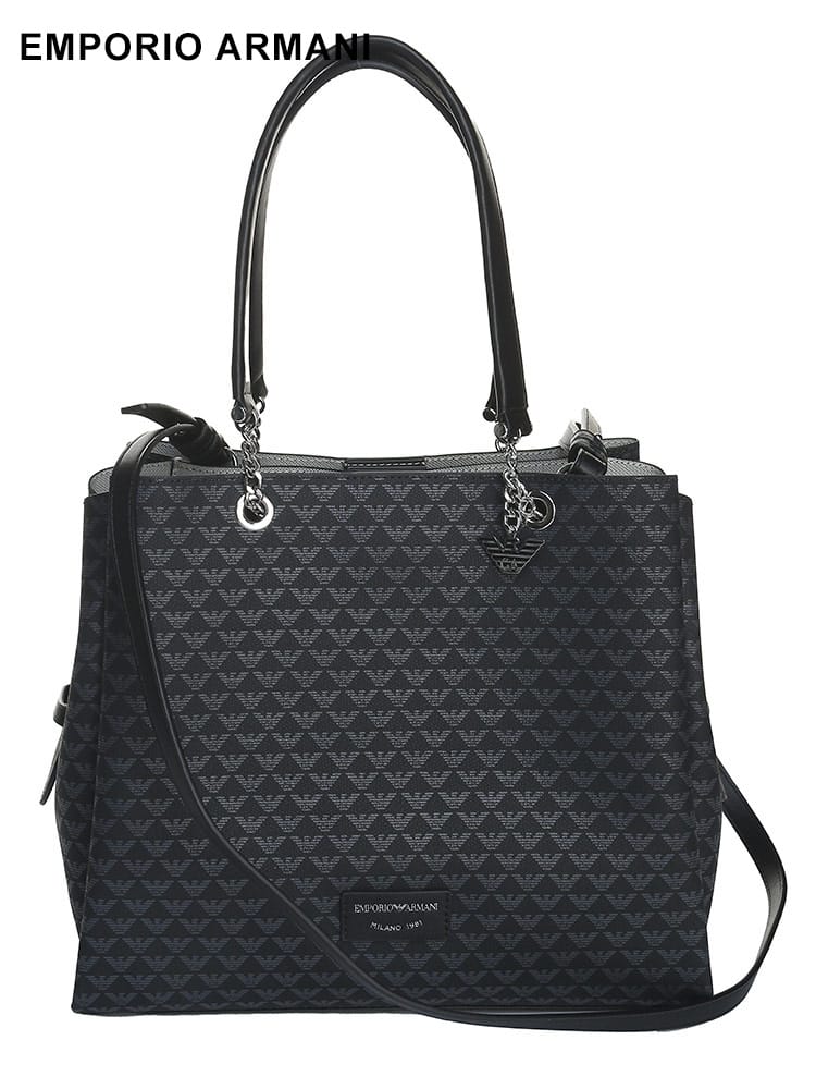 EMPORIO ARMANI (エンポリオアルマーニ) オールオーバーイーグル イーグルチャーム ショッパー レディース ブランド EALY3D158YS3