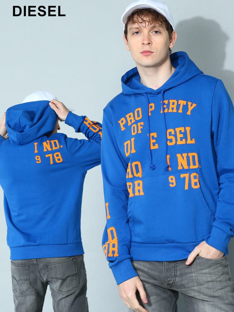DIESEL (ディーゼル) プリント プルオーバー パーカー S-GINN-HOOD-K32 DSA086940HAYT メンズ スウェット