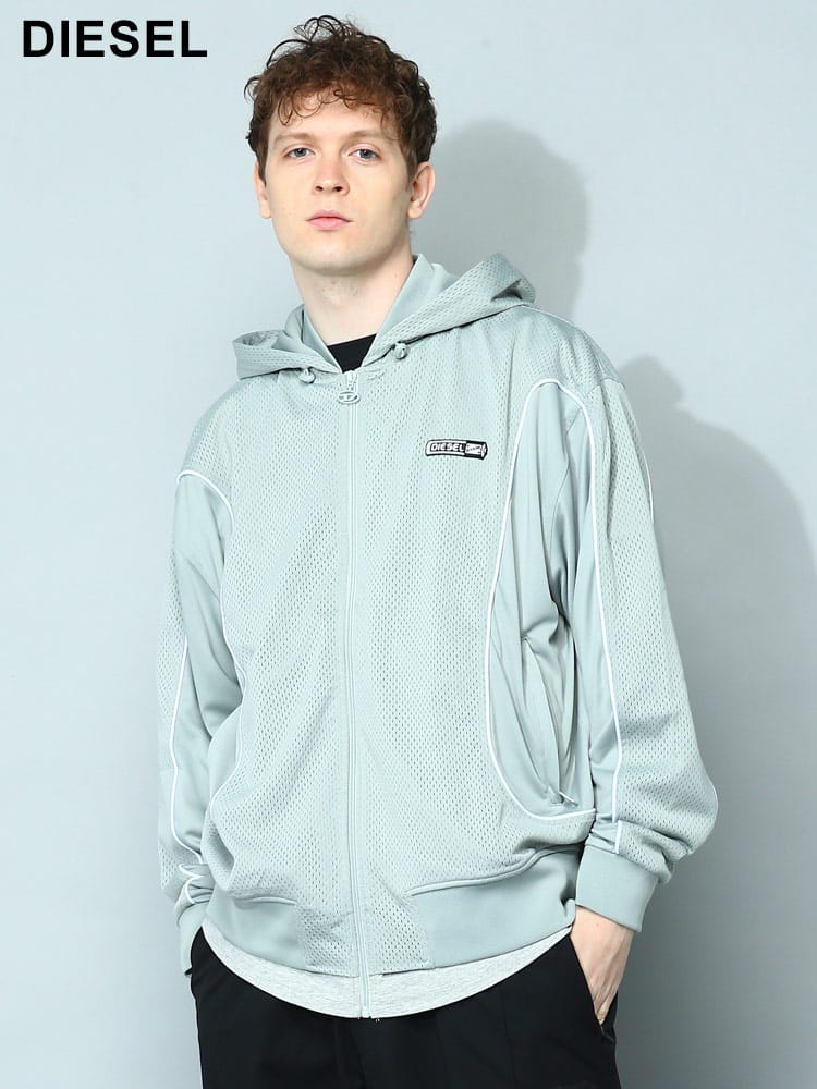 DIESEL (ディーゼル) メッシュ切り替え フルジップ パーカー S-Relax 