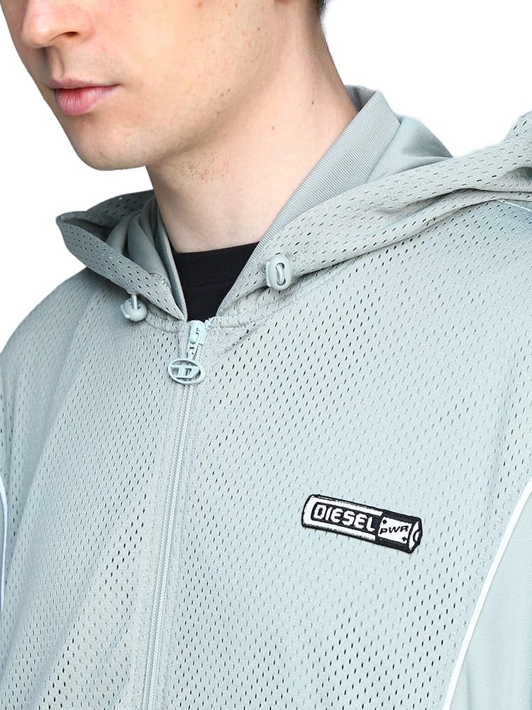 DIESEL (ディーゼル) メッシュ切り替え フルジップ パーカー S-Relax 