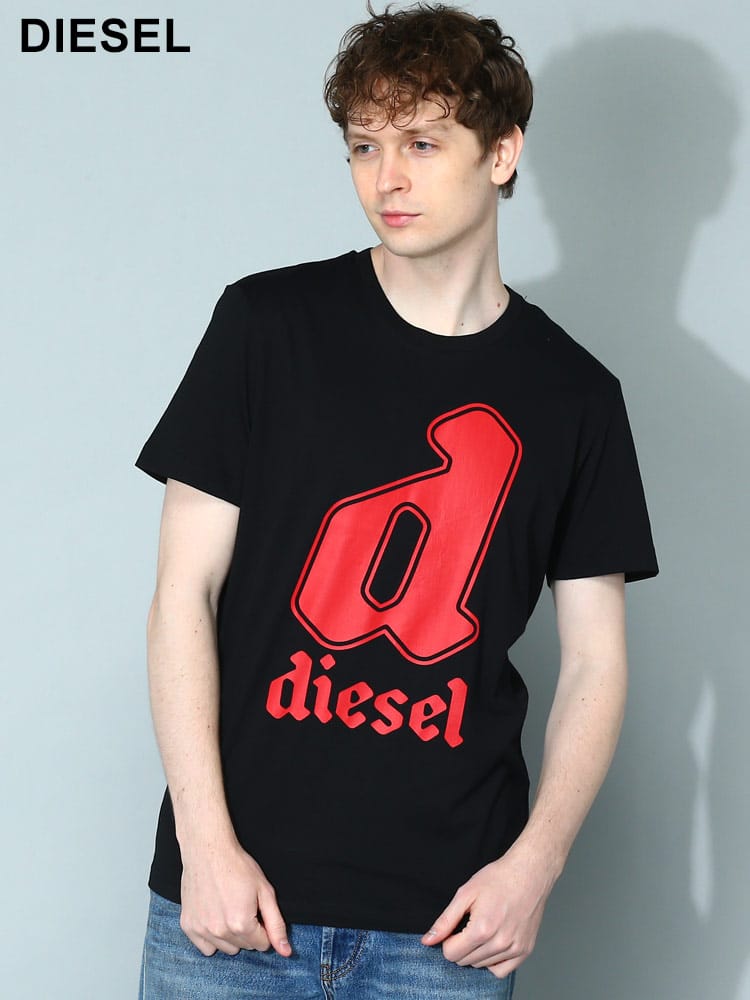 DIESEL (ディーゼル) ロゴプリント クルーネック 半袖 Tシャツ T-DIEGOR-K54 DSA086810G S M L 1XL 2XL  3XL トップス Tシャツ/カットソー【サカゼン公式通販】 [ディーゼル] メンズ Tシャツ T-RONNIE-HD T-SHIRT A10689RWBBH