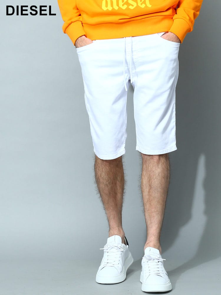 DIESEL (ディーゼル) ウエストコード ジップフライ ショートパンツ D-KROOLEY SHORT JOGG メンズ ブランド DSA097280684U