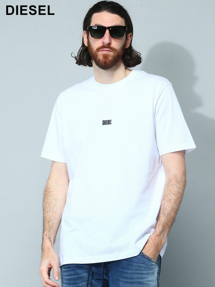DIESEL (ディーゼル) スモールロゴ クルーネック 半袖 Tシャツ メンズ ブランド DSA106390AAXJ