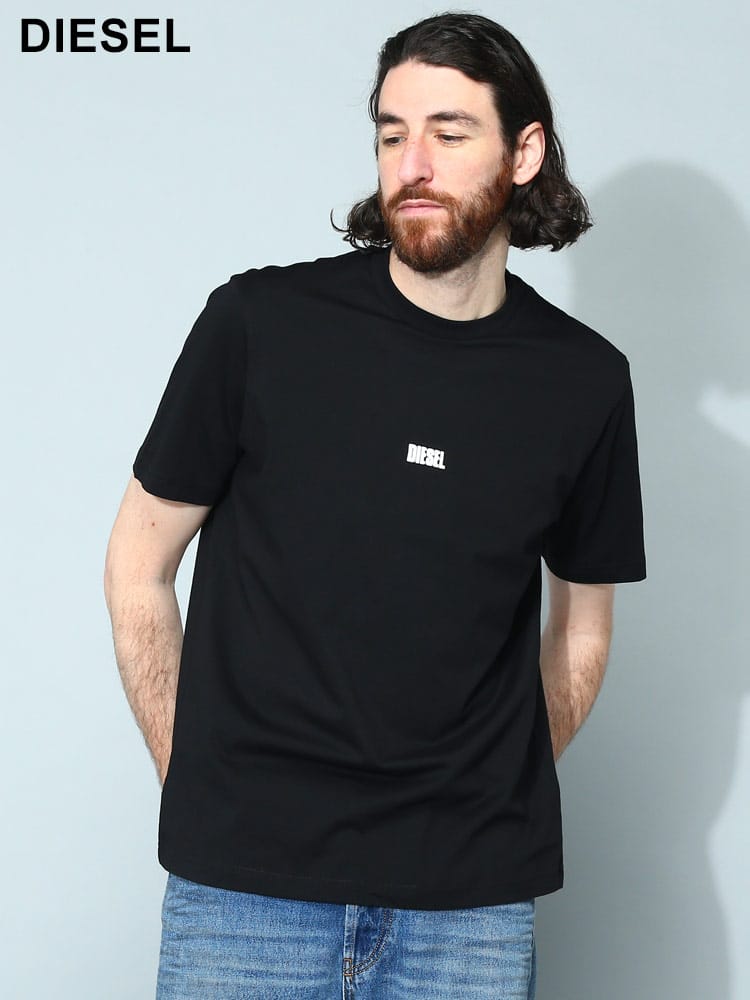 DIESEL (ディーゼル) スモールロゴ クルーネック 半袖 Tシャツ メンズ ブランド DSA106390AAXJ