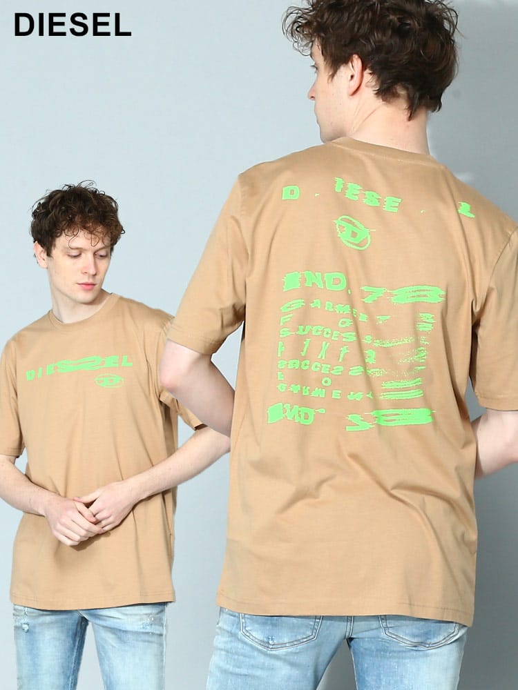 DIESEL (ディーゼル) ロゴプリント クルーネック 半袖 Tシャツ T-JUST-G9 DSA086730CJAC メンズ ブランド