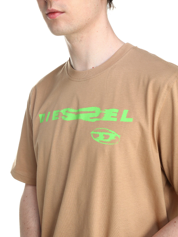 DIESEL (ディーゼル) ロゴプリント クルーネック 半袖 Tシャツ T-JUST ...