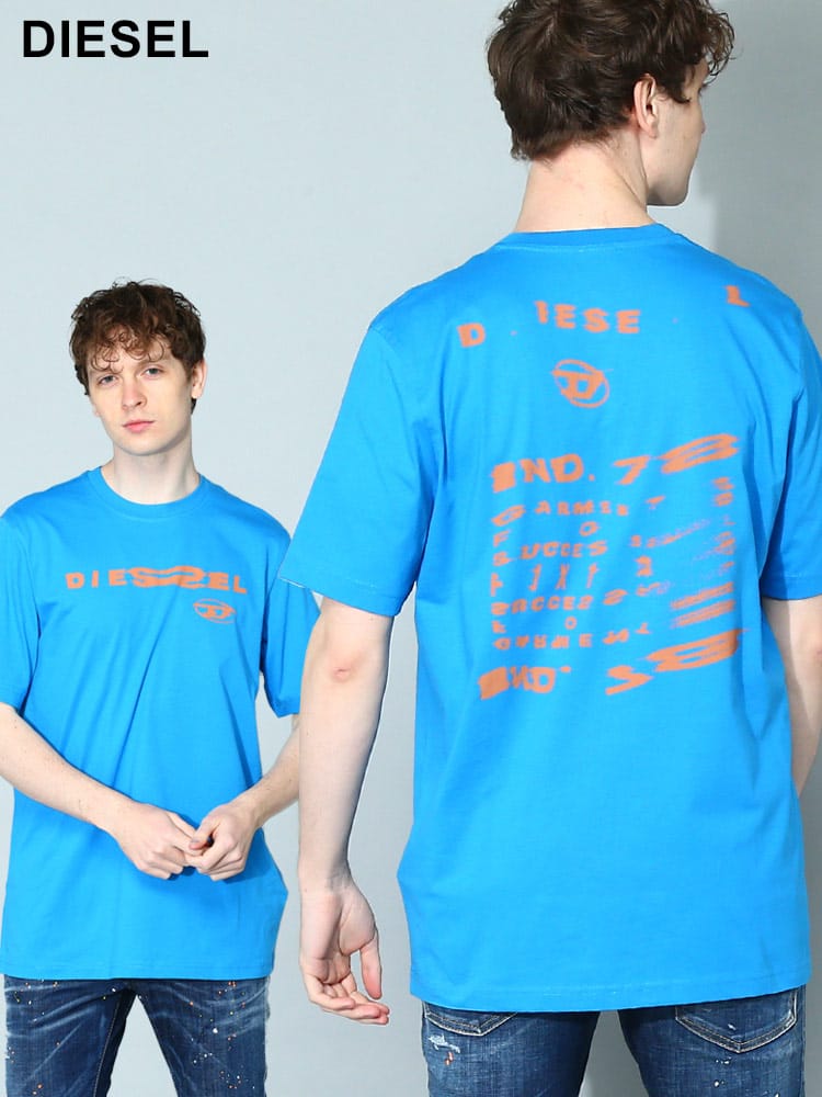 DIESEL (ディーゼル) ロゴプリント クルーネック 半袖 Tシャツ T-JUST-G9 DSA086730CJAC メンズ ブランド