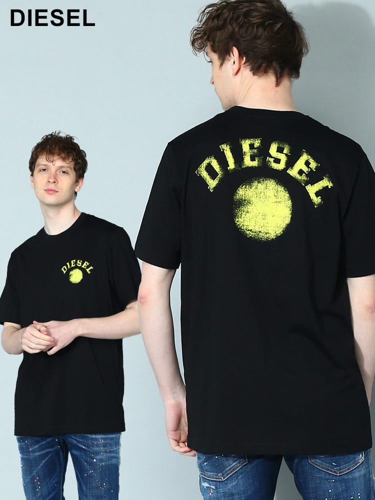 DIESEL (ディーゼル) バックプリント クルーネック 半袖 Tシャツ T-Just-K3 DSA086870GRAI メンズ ブランド
