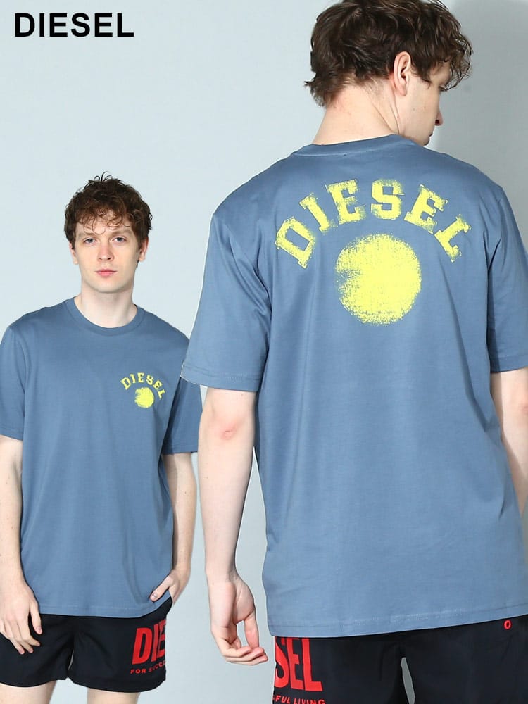 DIESEL (ディーゼル) バックプリント クルーネック 半袖 Tシャツ T-Just-K3 DSA086870GRAI メンズ ブランド