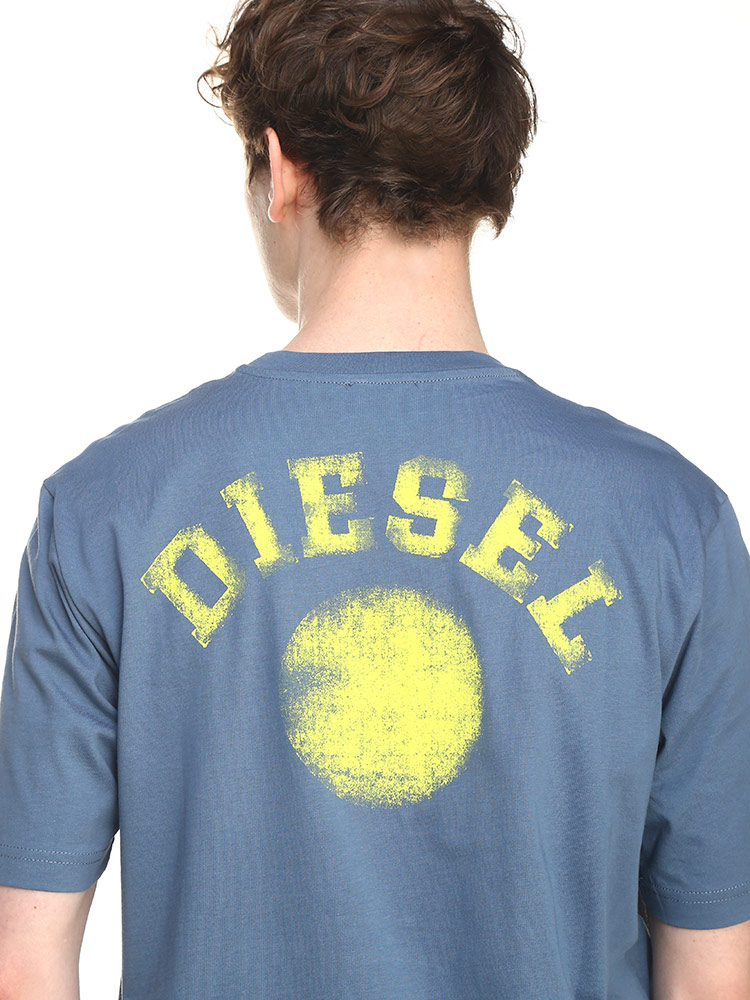 DIESEL (ディーゼル) バックプリント クルーネック 半袖 Tシャツ T