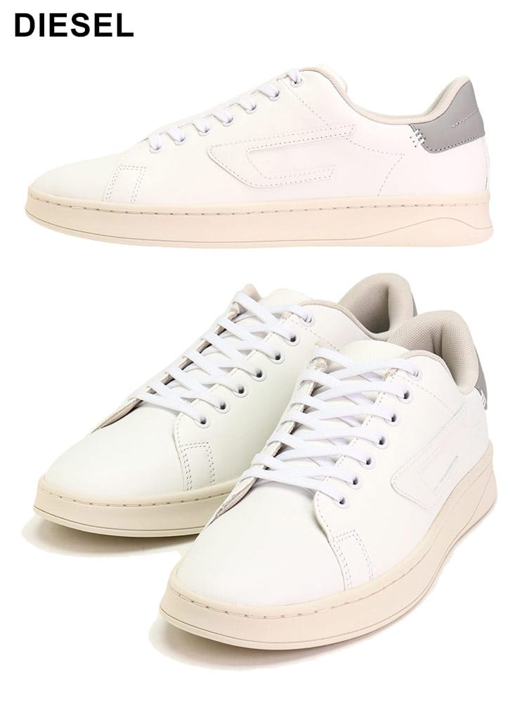 DIESEL (ディーゼル) レザー ロゴ ローカットスニーカー S-ATHENE LOW メンズ ブランド DSY02869P4423S3