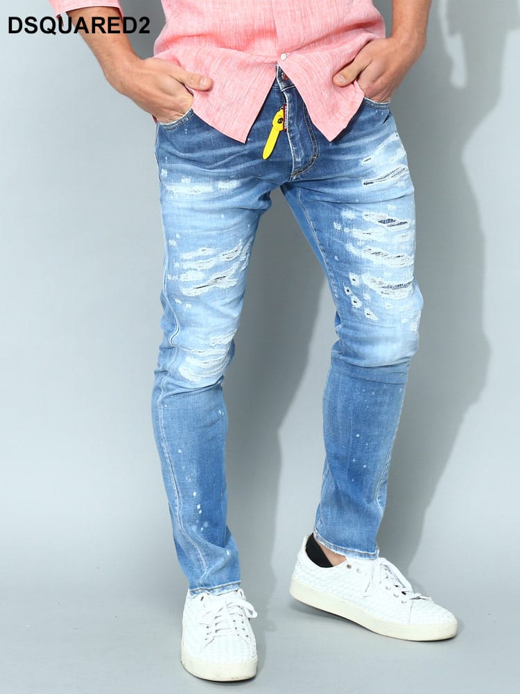 DSQUARED2 (ディースクエアード) ダメージ ジップフライ ジーンズ SEXY TWIST メンズ ブランド D2LB1269S30789