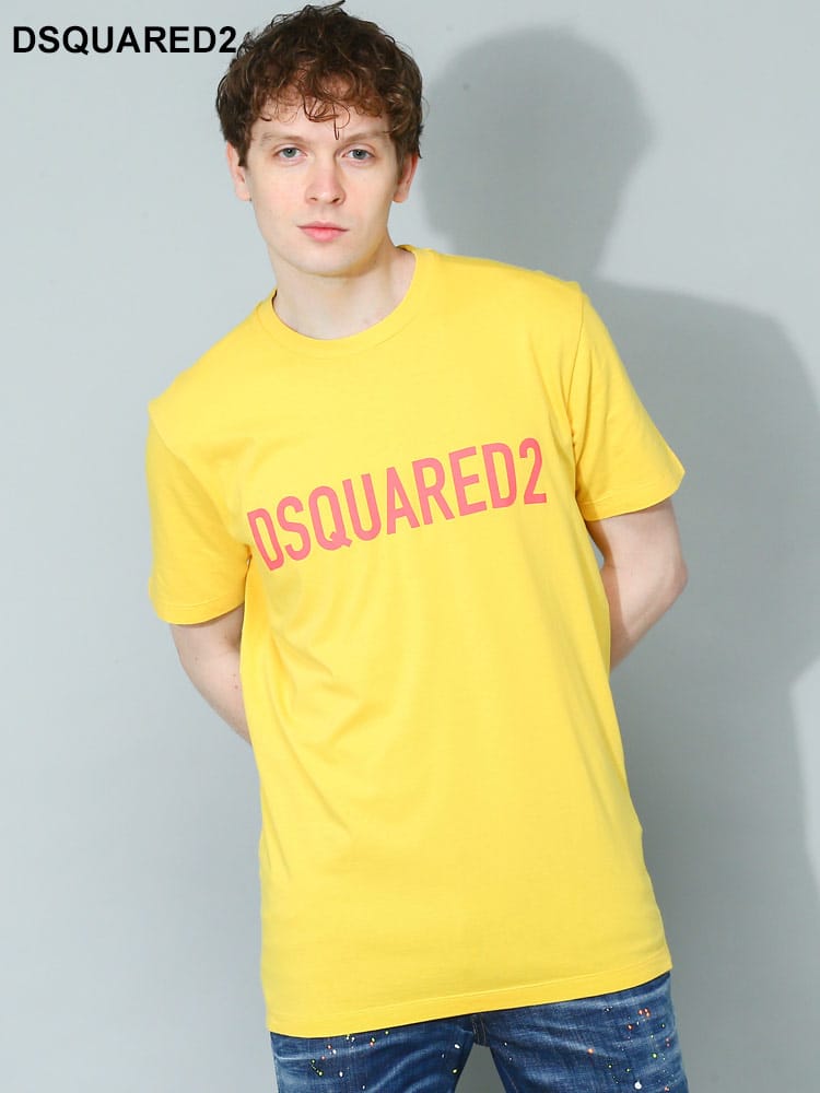 DSQUARED2 (ディースクエアード) カラーロゴ クルーネック 半袖 Tシャツ D2GD1126S24321 メンズ ブランド