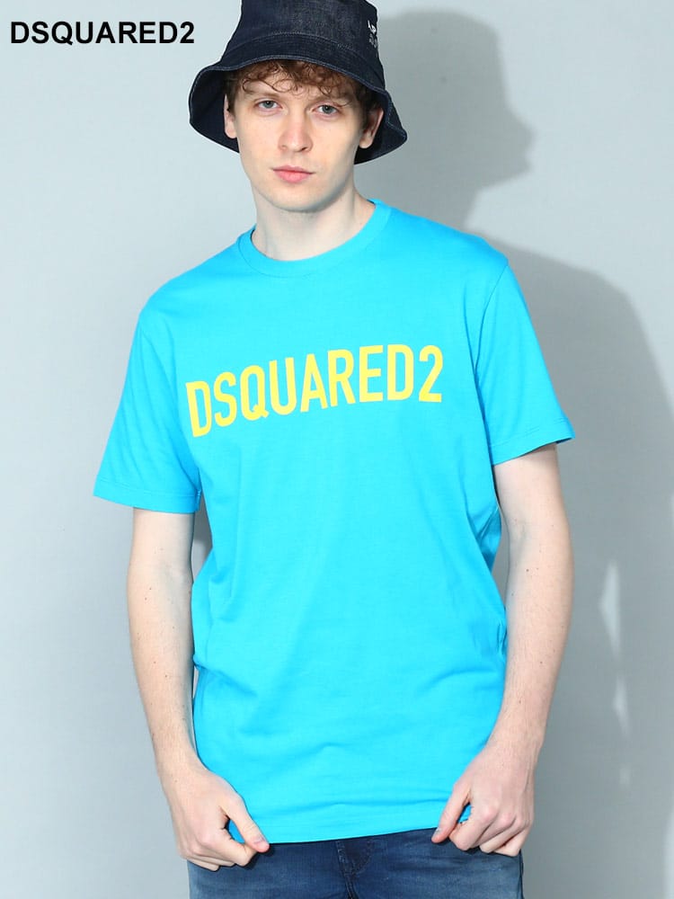 DSQUARED2 (ディースクエアード) カラーロゴ クルーネック 半袖 Tシャツ D2GD1126S24321 メンズ ブランド