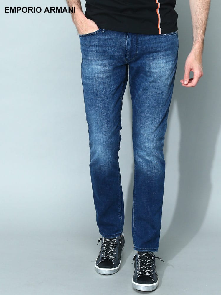 EMPORIO ARMANI (エンポリオアルマーニ) ジップフライ ジーンズ SLIMFIT EA3R1J061D0CZ メンズ ブランド