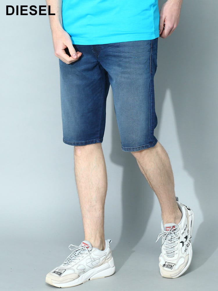 DIESEL (ディーゼル) ジップフライ ウエストコード ショートパンツ D-KROOLEY-SHORT JOGG DSA09728068DV メンズ ブランド